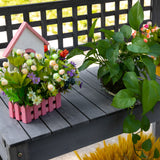 Outsunny 39" Wooden Potting Table with Sliding Tabletop, Dry Sink, Storage Shelf, Gray