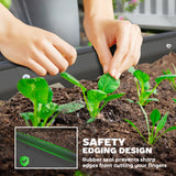 Outsunny 7' x 3' x 1' Raised Garden Bed Set, with Metal Plant Stakes, Dark Gray