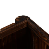 Outsunny 48" x 20" x 18" Raised Planter Box from Heat-Treated Wood with Drainage Gaps