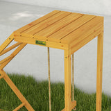 PawHut Chicken Activity Play Structure With Chicken Perches & Hen Ladder, Natural