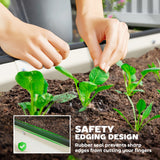 Outsunny 7' x 3' x 1' Raised Garden Bed Set, with Metal Plant Stakes, Cream