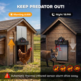 PawHut 2K HD AI Camera Automatic Chicken Coop Door with APP Remote Control, WiFi Solar Powered with 5200 mAh Large Battery