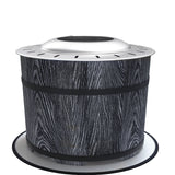 Outsunny Wood-Burning Smokeless Fire Pit, Magnesium Oxide Shell, Portable with Mat, Black
