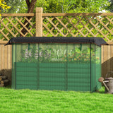 Outsunny 6' x 2' x 2' Galvanized Metal Raised Garden Bed with Crop Cage and Shade Cloth, Green