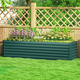 Outsunny 8' x 2' x 2' Galvanized Metal Raised Garden Bed, Green