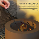 Outsunny Wood-Burning Smokeless Fire Pit, 19" Diameter, Stainless Steel Shell, Bronze