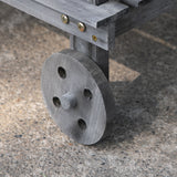 Outsunny 36" Wooden Potting Table with 2 Wheels, Removable Sink, Drawer & Storage Shelf, Gray