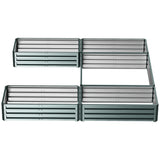 Outsunny 8' x 8' x 1' Galvanized Metal Raised Garden Bed, Customizable Layout, Green