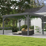 Outsunny 10' x 20' Wooden Pergola, Brown