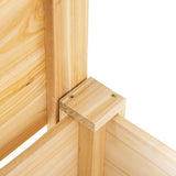 Outsunny Wooden Elevated Planter Bed with Bed Liner, Set of 3, Natural