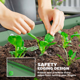 Outsunny 7' x 3' x 1' Raised Garden Bed Set, with Metal Plant Stakes, Green