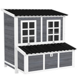 PawHut 39" Wooden Chicken Coop with Nesting Box, Pull-Out Tray, Waterproof Roof, for 4-6 Chickens