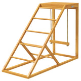 PawHut Chicken Activity Play Structure With Chicken Perches & Hen Ladder, Natural
