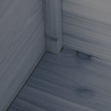 Outsunny Wooden Elevated Planter Bed with Bed Liner, Set of 3, Gray