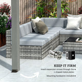 Outsunny 12' x 16' Wood Frame Pergola, Gray