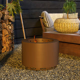 Outsunny Wood-Burning Smokeless Fire Pit, 19" Diameter, Stainless Steel Shell, Bronze