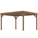 Outsunny 10' x 20' Wooden Pergola, Brown