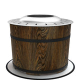 Outsunny Wood-Burning Smokeless Fire Pit, Magnesium Oxide Shell, Portable with Mat, Brown