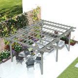 Outsunny 12' x 16' Wood Frame Pergola, Gray