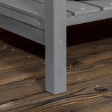 Outsunny 43" x 18" x 30" Wooden Elevated Planter Bed with 8 Slots and Open Shelf, Gray