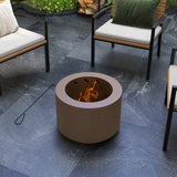 Outsunny Wood-Burning Smokeless Fire Pit, 19" Diameter, Stainless Steel Shell, Bronze