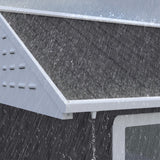 Outsunny 8' x 6' Metal Garden Storage Shed, with Double Swing Doors, Air Vents, Window, Dark Gray