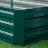 Outsunny 8' x 3' x 1' Galvanized Metal Raised Garden Bed, Green
