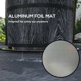 Outsunny Wood-Burning Smokeless Fire Pit, Magnesium Oxide Shell, Portable with Mat, Black