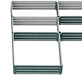 Outsunny 8' x 8' x 1' Galvanized Metal Raised Garden Bed, Customizable Layout, Green