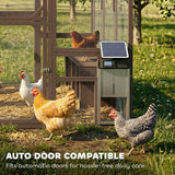 PawHut Large Wooden Chicken Coop for 8-10 Hens, with Walk-in Chicken Run, Waterproof Cover, Nesting Boxes and Perches, Dark Brown