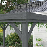 Outsunny 10' x 20' Wooden Pergola, Brown