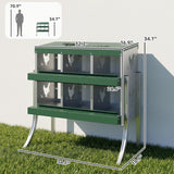 PawHut Chicken Nesting Boxes, 6 Compartment Steel Nesting Boxes for Chickens, Wall Mount Egg Laying Boxes with Vented Holes