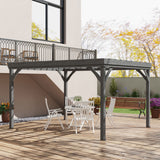 Outsunny 10' x 20' Wooden Pergola, Brown