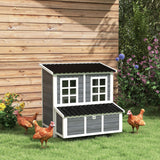 PawHut 39" Wooden Chicken Coop with Nesting Box, Pull-Out Tray, Waterproof Roof, for 4-6 Chickens