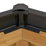 Outsunny 11' x 13' Hardtop Gazebo with Galvanized Steel Roof, Wooden Frame, Ceiling Hook, Natural Wood Finish