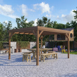 Outsunny 10' x 20' Wooden Pergola, Brown
