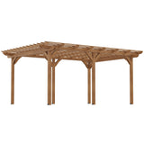 Outsunny 12' x 16' Wood Frame Pergola, Natural