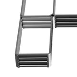Outsunny 8' x 8' x 1' Galvanized Metal Raised Garden Bed, Customizable Layout, Gray