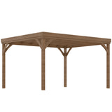 Outsunny 10' x 20' Wooden Pergola, Brown