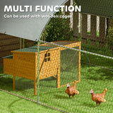 PawHut Large Metal Chicken Coop with Waterproof and Anti-UV Cover, 9.2' x 31.2' x 6.5'