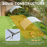 PawHut Large Metal Chicken Coop with Waterproof and Anti-UV Cover, 9.2' x 31.2' x 6.5'