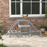 PawHut Chicken Chicken Activity Play Struture With Wood Stand, Ladder Platforms, for 10-15 Chickens