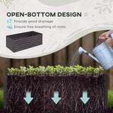 Outsunny 6' x 3' x 2' Galvanized Metal Raised Garden Bed Reinforced Rods, Dark Gray