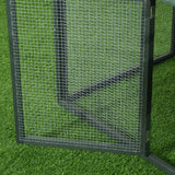 PawHut 84" Wooden Chicken Coop for 2-3 Chickens with Run, Nesting Box, Asphalt Roof, Removable Tray, Ramp, Green