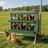 PawHut Chicken Nesting Boxes, 6 Compartment Steel Nesting Boxes for Chickens, Wall Mount Egg Laying Boxes with Vented Holes