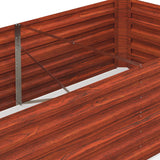 Outsunny 6' x 3' x 2' Galvanized Metal Raised Garden Bed Reinforced Rods, Brown