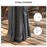 Outsunny 12' x 19' Aluminum Pergola with Adjustable Louvered Roof, Curtains and Netting, Dark Gray