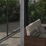 Outsunny 12' x 19' Aluminum Pergola with Adjustable Louvered Roof, Curtains and Netting, Dark Gray