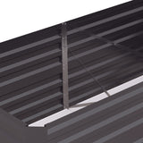 Outsunny 6' x 3' x 2' Galvanized Metal Raised Garden Bed Reinforced Rods, Dark Gray