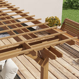 Outsunny 12' x 16' Wood Frame Pergola, Natural